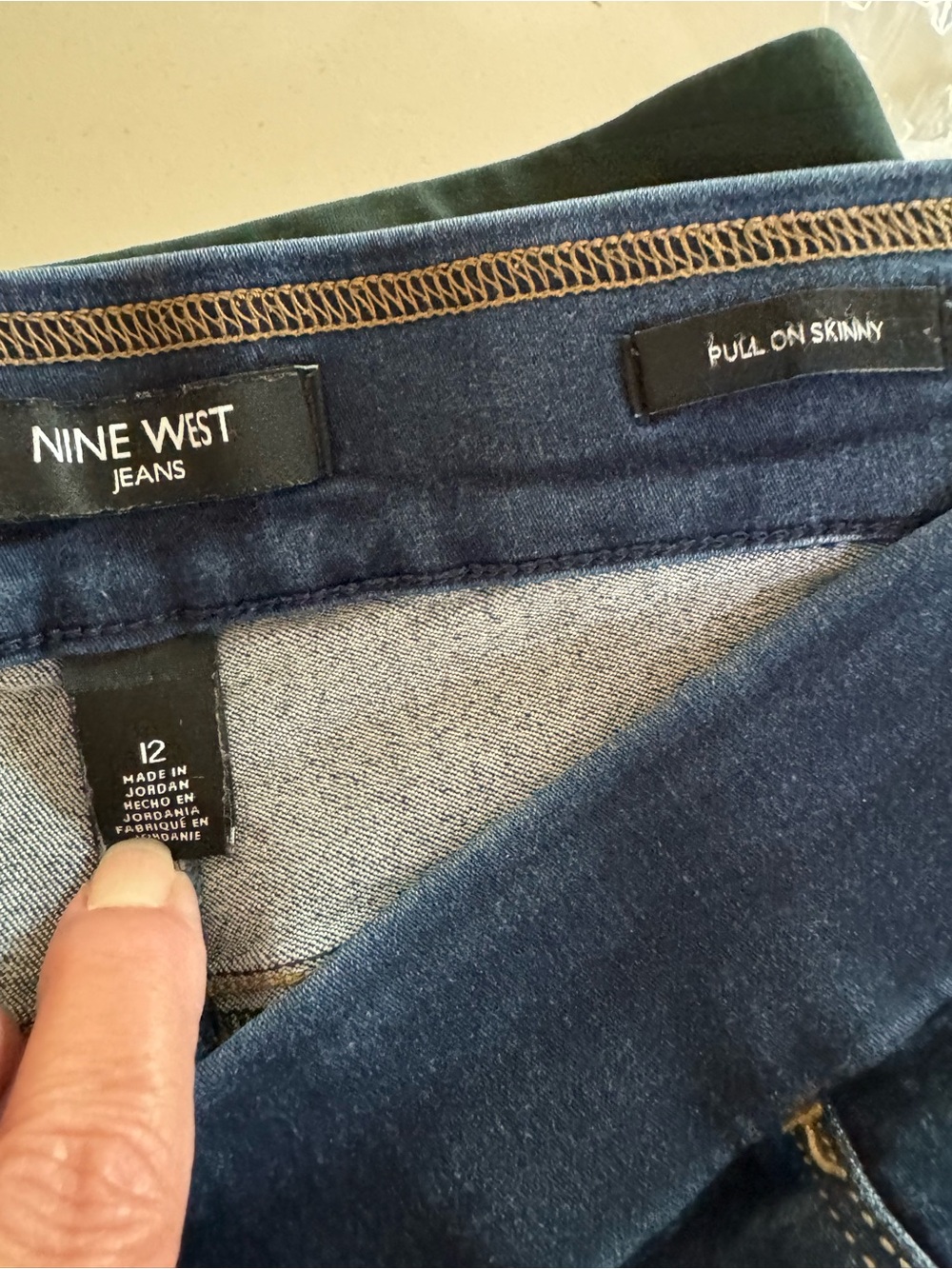 Nine West Dark Blue Pull-On Skinny Jeans